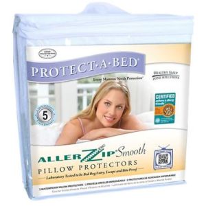 Allerzip Fully Encased Pillow Protector - Standard (Twin Pack)