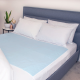 Absorbent Bed Pad King Single With Flaps 110x90cm 2000ml Waterproof Light Blue Minappi 