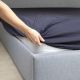 Minappi Fitted Waterproof Bed Sheet King Single 107x203cm Navy FWPS-KS-NVY