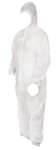 Coverall Disposable White Polypropylene Combat Large (Box of 50)